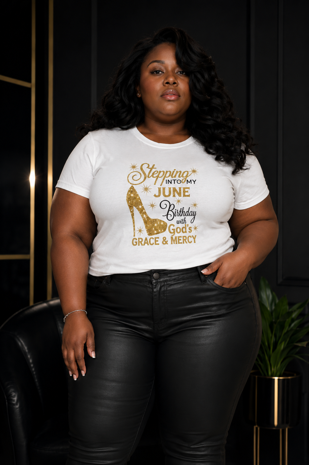 Stepping Into My June Birthday With God's Grace & Mercy Tee – Birthday Season Activated