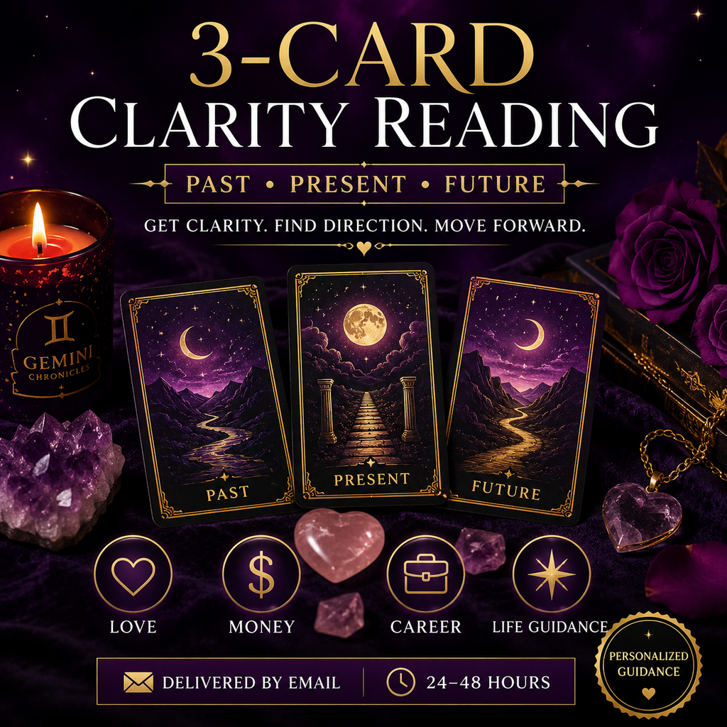 3-Card Clarity Reading | Past, Present & Future Guidance