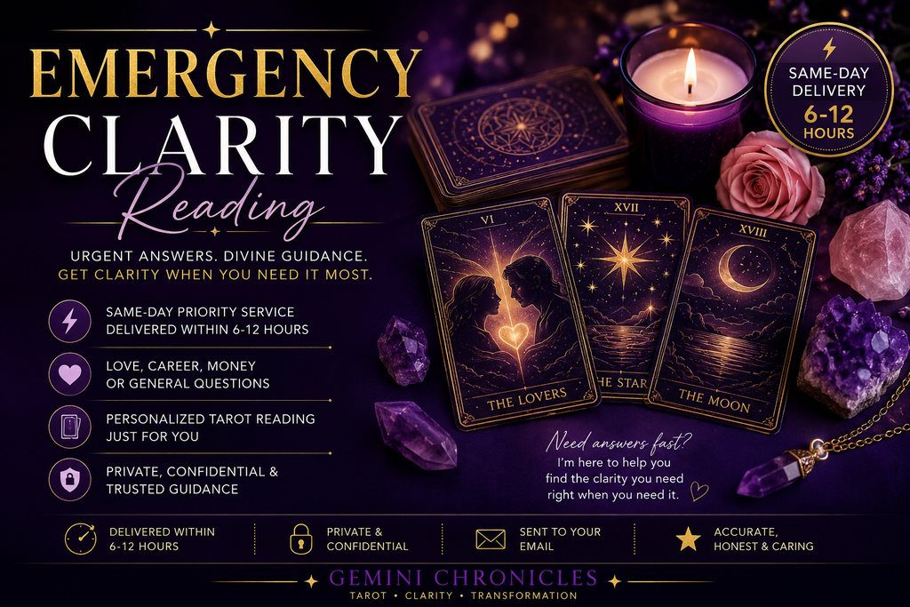 Emergency Clarity Reading | Same-Day Tarot Guidance
